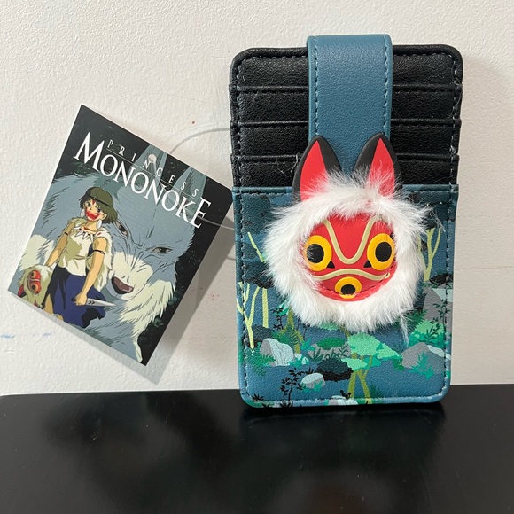 Studio Ghibli Princess Mononoke Fuzzy Mask Cardholder - Picture 3 of 4